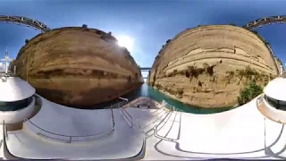 Mega Yacht Transits the Corinth Canal