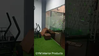 GYM Interior || Flooring || Artificial grass || Carpet || Glass Film