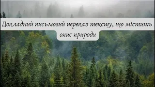 Докладний переказ тексту, що містить опис природи 6 клас