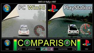 V-Rally (PC vs PlayStation) Side by Side Comparison