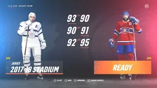 (Toronto vs Montreal) (EA SPORTS NHL 19) (Version 1.60) Gameplay (18 19 Season)