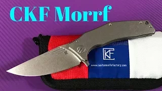 Custom Knife Factory CKF Morrf titanium framelock flipper knife with M390 blade