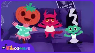 Five Little Monsters Jumping on the Bed - The Kiboomers Preschool Circle Time Halloween Song