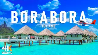 FLYING OVER Borabora 4K Ultra HD - Relaxing Music Along With Beautiful Nature Scene - Amazing Nature