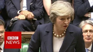 May teases 'unscrupulous boss' Corbyn - BBC News