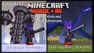 The Everdawn Dimension and Baby Lightning Dragons in Hardcore Modded Minecraft