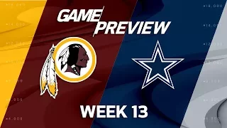 Washington Redskins vs. Dallas Cowboys | NFL Week 13 Game Preview | Film Review