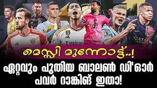 ഏറ്റവും പുതിയ ബാലൺ ഡി'ഓർ പവർ റാങ്കിങ് ഇതാ! | Ballon d'or Power Ranking