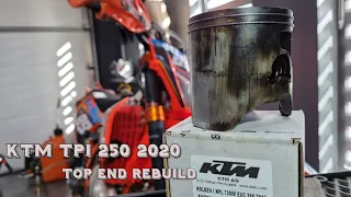 Piston Replacement KTM TPI 250 2020 | Powervalve Cleaning | TOP End Rebuild | HardEnduroTips22