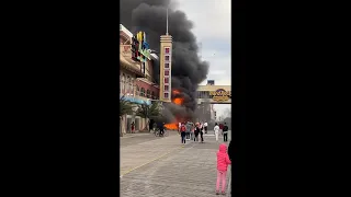 Large fire erupts on Atlantic City boardwalk in New Jersey