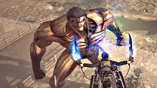 ATTACK ON TITAN 2 - Reiner ARMORED TITAN vs Mutant ARMORED TITAN Boss Fight