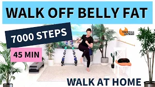 45 min Walking Workout for Fat Loss // Barlates WALK OFF BELLY FAT 7000 Step Walk and Talk!