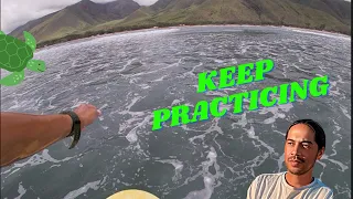 Prone Foil Surfing fun West Maui.