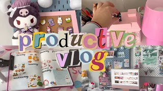 productive day - vlog, haul, typing asmr, bullet journal