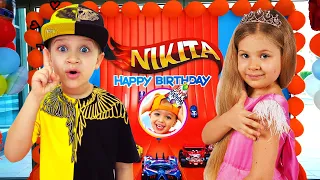 Diana and Roma Happy Birthday Niki! Kids Birthday party with Vlad and Niki
