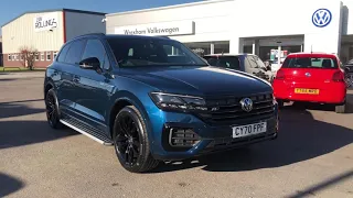 Volkswagen Touareg 3.0 V6 TDI 4MOTION Black Edition Aquamarine Blue Used Car | Wrexham Volkswagen