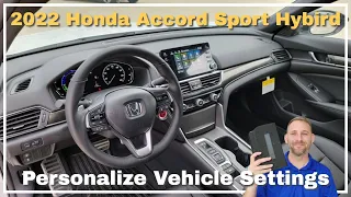 2022 Honda Accord Sport Hybrid Vehicle Setting