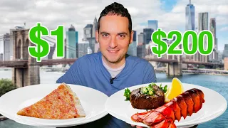 NYC's Cheapest Food vs. Most Expensive Food ($1 vs $200)!