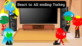 countryhuman react to all ending turkey. ( gacha )