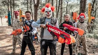 LTT Films : Silver Flash Nerf Guns Fight Crime Group Rocket Mask Hunting For Witches