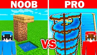 Minecraft NOOB vs PRO: PARQUE ACUÁTICO GIGANTE en RETO DE CONSTRUCCIÓN