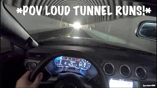 Ford Mustang GT Tunnel Active Valve Exhaust Sound! *POV*