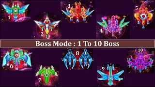 Galaxy Attack Alien Shooter | Boss Mode Level 1 To 10 | All Bosses Easy Medium Hard | Zambario Gamer