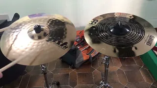 Paiste pst8  rock crash 18'' vs Meinl classic custom dual 18''