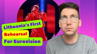 🇱🇹 Lithuania's First Semi-Final Rehearsal at Eurovision 2024 (REACTION)