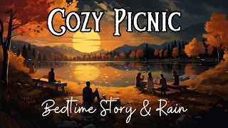 💤 A Peaceful Sleepy Story🍂 A Peaceful Autumn Dinner Picnic | Storytelling and Rain Sounds