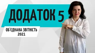 Додаток 5 єдиної звітності з ПДФО та ЄСВ / Об'єднана звітність 2021