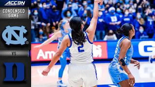 North Carolina vs. Duke Condensed Game | 2021-22 ACC Women’s Basketball