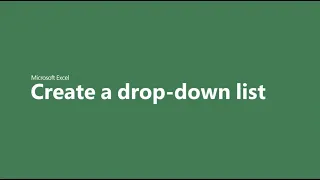 How to create a drop-down list in Microsoft Excel