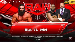 WWE 2K23 (PS5) - ELIAS vs OMOS | RAW, JAN. 16, 2023 [4K 60FPS HDR]