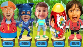 Tag with Ryan vs Pj Masks Catboy vs Blippi World Adventure vs Love Diana Pet Dash Run Gameplay