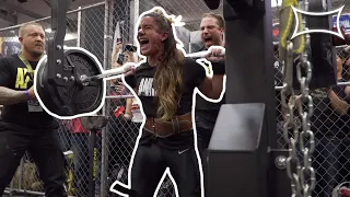 120lb Woman Squats 495lbs!! | World Record!