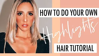 DIY: How to highlight hair at home using a cap | Brown hair with blonde highlights tutorial