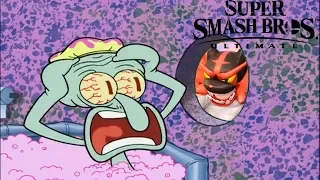 Incineroar Drops by Squidward's House and Sends him Into Smash Bros.