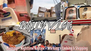 DAILY VLOG| productive morning & night routine, working, cooking + shop w/me for household items