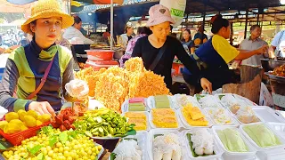 Best Cambodian Countryside Street Food - Cake, Dessert, Fruit, Shrimp, Chicken, Bee, Frog, & More