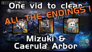 One vid to clear all the endings! | IS 3 Mizuki and Caerula Arbor Easy Guide | 【Arknights】