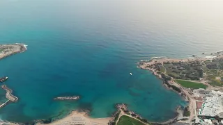 Кипр Пафос Pegeia 2019 на дроне с дома до моря! Corallia Beach 2019