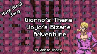 Giorno's Theme "i'l Vento D'oro" Made In Minecraft Using Note Blocks