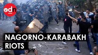 Lebanese Armenians CLASH With Riot Police Outside Azerbaijan Embassy