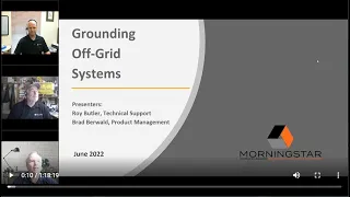 Grounding Off Grid Systems presentation by Morningstar Corporation