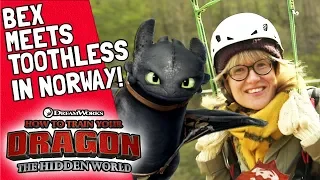 Bex meets Toothless in Norway! How To Train Your Dragon : The Hidden World Viking Adventure!