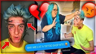 TATTOOING MY FACE To See How My Girlfriend Will React *DIDN'T END WELL*