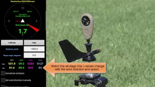 Strelok Pro with WeatherMeter and reticle simulation