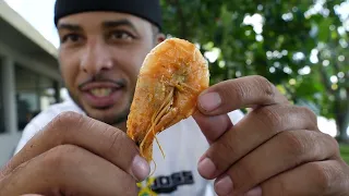 JAMAICAN FOOD IN MIAMI AUNT MAY'S MIAMI FISH FRY [SHRIMP, FISH, CONCH, LOBSTER, JERK CHICKEN & PORK]