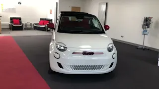 Fiat 500e Red edition Convertible in White